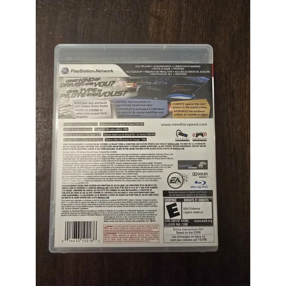 Need for Speed: Shift (Sony PlayStation 3,‎ 2009)